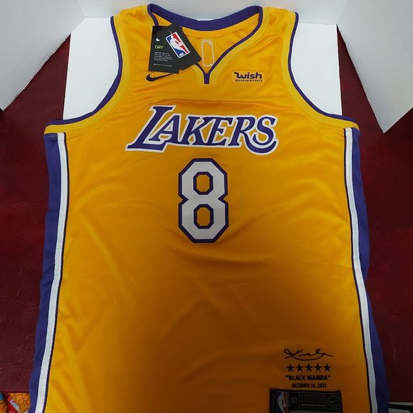 NWT Kobe Bryant Authentic Swingman Nike Connect 2017 Black Mamba Ed Sz 50, #8 - Picture 1 of 8